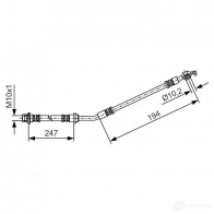 Тормозной шланг BOSCH Toyota 1987481a25 31UE2C BH1 913