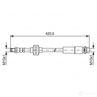 Тормозной шланг BOSCH B H1623 E5ZYD Volvo V40 2 (526) Кросс Кантри D2 114 л.с. 2012 – 2016 1987481739