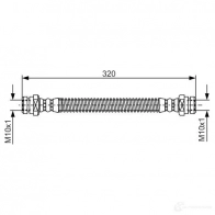 Тормозной шланг BOSCH H1985 BH19 5 Mitsubishi Lancer 6 (C6, C7) Хэтчбек 1987476501