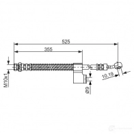 Тормозной шланг BOSCH BH80 0 1987476188 PQKH9 Hyundai Matrix (FC) 1 Минивэн 1.5 CRDi 102 л.с. 2004 – 2010
