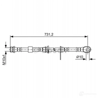 Тормозной шланг BOSCH 78J0UY 1987481958 355051 BH18 42 - Изображение 2