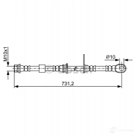 Тормозной шланг BOSCH 1987481957 B H1841 CGOEU 355050 - Изображение 2