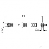 Тормозной шланг BOSCH BH 750 1987476833 MCTX83O Toyota Yaris (XP10) 1 Хэтчбек 1.0 (SCP10) 68 л.с. 1999 – 2005