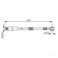 Тормозной шланг BOSCH BH14 46 J847ZZS 1987476386 Saab 9-3 (YS3F) 2 Седан 1.9 TTiD 130 л.с. 2007 – 2015