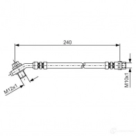 Тормозной шланг BOSCH Audi A4 (B5) 1 Седан 2.8 190 л.с. 1999 – 2000 BH78 8 VQ868Q 1987476332