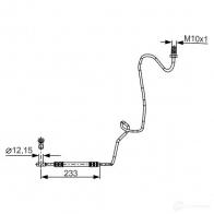 Тормозной шланг BOSCH Volkswagen Golf 4 (1J1) Хэтчбек 1.6 FSI 110 л.с. 2002 – 2005 GWIFJT 1987481339 BH123 1