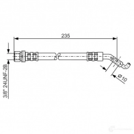 Тормозной шланг BOSCH WYIP0I Toyota Corolla (E120) 9 Хэтчбек 2.0 D 4D (CDE120R. CDE120L) 110 л.с. 2002 – 2006 1987476207 B H775