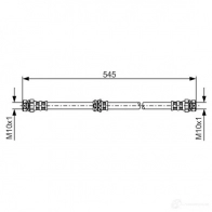 Тормозной шланг BOSCH 1987481302 F6NLF Volkswagen Scirocco 137-138 Купе 2.0 TDI 184 л.с. 2014 – 2017 BH1 194