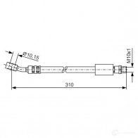 Тормозной шланг BOSCH BH 772 1987476202 6CN45 Opel Corsa (C) 3 2000 – 2006