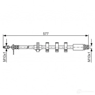 Тормозной шланг BOSCH BH48 1 1987476809 X18OVQI Peugeot 406 1 (8B) Седан 2.0 HDI 110 109 л.с. 1998 – 2001