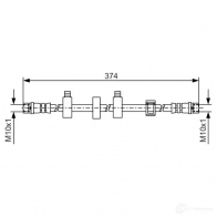 Тормозной шланг BOSCH Volkswagen Transporter (T4) 4 Автобус 2.5 115 л.с. 1996 – 2003 1H4LC0P 1987481539 B H1423