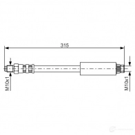 Тормозной шланг BOSCH BH 291 1987476598 353002 ABHDU9L