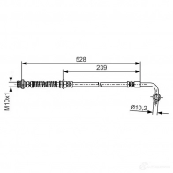 Тормозной шланг BOSCH 1987481b27 V4 3DC 1437241051 - Изображение 2