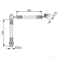 Тормозной шланг BOSCH 1987476452 BH83 1 LWDBG0V Toyota Yaris Verso