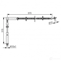 Тормозной шланг BOSCH BH19 54 3HWST4 Land Rover Discovery 4 (L319) Внедорожник 3.0 4x4 340 л.с. 2013 – 2024 1987481a64