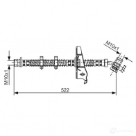 Тормозной шланг BOSCH 354242 Z3LAM 1987481125 B H1017