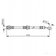 Тормозной шланг BOSCH BH 605 1987476961 6AMNED Suzuki Baleno (EG) 1 Универсал 1.6 i 16V (SY416) 98 л.с. 1996 – 2002