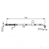 Тормозной шланг BOSCH Hyundai Sonata (EF) 4 Седан 1987481604 HYTLYL BH 1488