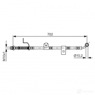 Тормозной шланг BOSCH BH 1487 1987481603 LJ53FLJ Hyundai Sonata (EF) 4 Седан