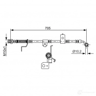 Тормозной шланг BOSCH B H1643 354852 BZW6AFG 1987481759 - Изображение 7