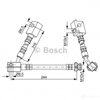 Тормозной шланг BOSCH BH170 6 Nissan 350Z 1987481822 YR5QZN9