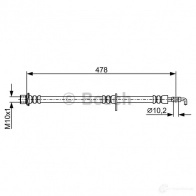 Тормозной шланг BOSCH 1987481927 BH 1811 Z3XXS3 355020 - Изображение 2