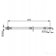 Тормозной шланг BOSCH 1987481927 BH 1811 Z3XXS3 355020 - Изображение 6