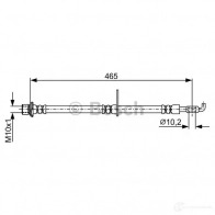 Тормозной шланг BOSCH 355017 B H1808 1987481924 F11I0 - Изображение 2