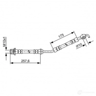 Тормозной шланг BOSCH IC72QU 355026 BH18 17 1987481933 - Изображение 3