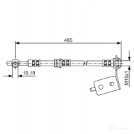 Тормозной шланг BOSCH Hyundai Santa Fe 1987476367 BH186 5 2VX0ZO3