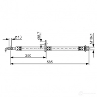 Тормозной шланг BOSCH Toyota Celica BH120 6 8YI6Z 1987481314