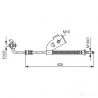 Тормозной шланг BOSCH 1987476568 Ford Orion 3 (EA, GAL) Седан 1.4 73 л.с. 1990 – 1993 BH 262 XWI6Y67