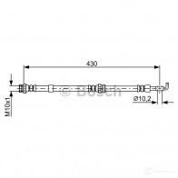 Тормозной шланг BOSCH B H1840 Mazda MPV (LW) 2 Минивэн 3.0 i V6 200 л.с. 2002 – 2006 1987481956 9OF5YN4