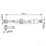 Тормозной шланг BOSCH M961R4M 1987481937 BH182 1 355030 - Изображение 2