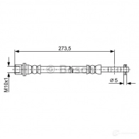Тормозной шланг BOSCH 355002 1987481909 V7GLR3 BH179 3 - Изображение 2