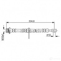 Тормозной шланг BOSCH 354943 P7D31BJ 1987481850 BH 1734 - Изображение 2