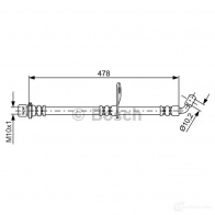Тормозной шланг BOSCH ARAA1X7 354908 BH1 699 1987481815 - Изображение 2