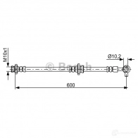 Тормозной шланг BOSCH XKG8YWH BH 1712 354921 1987481828 - Изображение 2