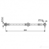 Тормозной шланг BOSCH XKG8YWH BH 1712 354921 1987481828 - Изображение 3