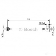 Тормозной шланг BOSCH BH 1722 1987481838 2G9NJ Nissan 350Z