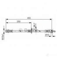 Тормозной шланг BOSCH SG3N6DB BH127 8 Lexus RX (XU30) 2 Внедорожник 3.3 400h AWD (MHU38) 211 л.с. 2004 – 2008 1987481390