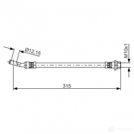 Тормозной шланг BOSCH BH141 2 X8OUPP 1987481526 Saab 9-3 (YS3F) 2 Универсал 2.0 t xWD 241 л.с. 2009 – 2015