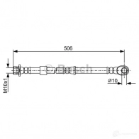 Тормозной шланг BOSCH 1987481967 BH18 51 Mitsubishi Grandis 2 (NA) 2003 – 2011 I4MMFO