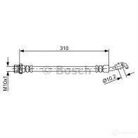 Тормозной шланг BOSCH 354984 BH17 75 8ZDU9 1987481891 - Изображение 2