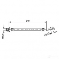 Тормозной шланг BOSCH 354984 BH17 75 8ZDU9 1987481891 - Изображение 6