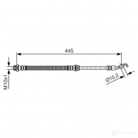 Тормозной шланг BOSCH 1987481723 354816 4XUZ6K BH 1607 - Изображение 3