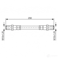 Тормозной шланг BOSCH 1987476192 BH76 4 Lada 2114 (14) 1 Хэтчбек 1.5 76 л.с. 1996 – 2013 A2UIU4F