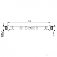 Тормозной шланг BOSCH Nissan Qashqai (J10) 1 2006 – 2013 1987481831 NITFGH BH17 15