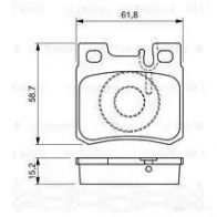 Тормозные колодки, комплект BOSCH 7314D426; 7374D495 21197 341977 0986490260 - Изображение 6