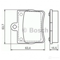 Тормозные колодки, комплект BOSCH BP-MB-R4 342029 21900 0986494017 - Изображение 5